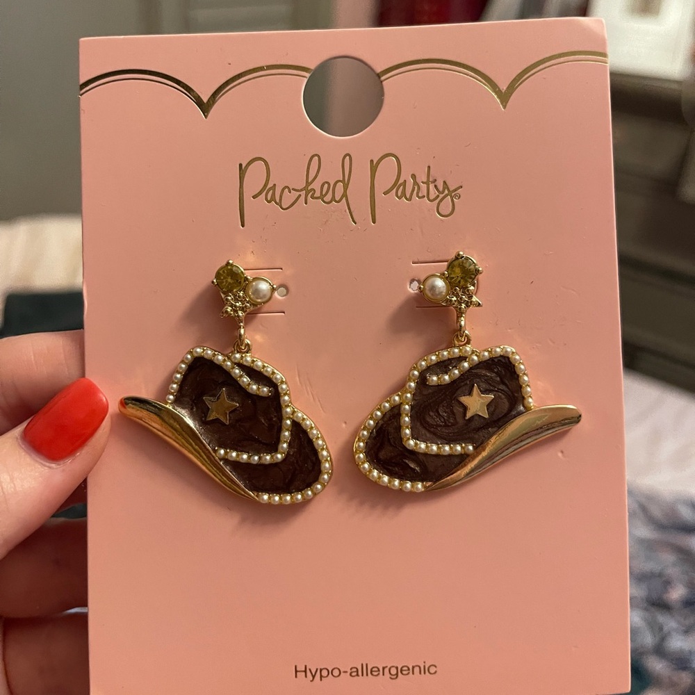 Cowgirl Hat Earrings
